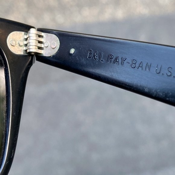 Rare Vintage B & L Ray-Ban Wayfarer Tortoiseshell Sunglasses - Picture 7 of 9